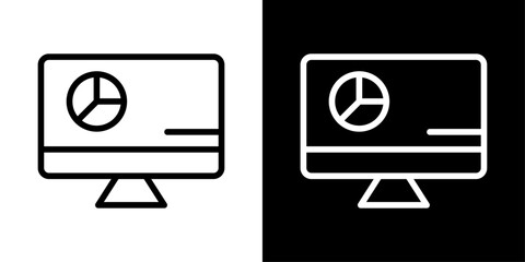 Data visualization icon representing charts, graphs, analytics dashboards, data insights, business intelligence, and reporting.