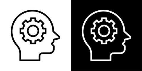 Deep learning icon representing neural networks, artificial intelligence, advanced algorithms, data processing, and smart automation.