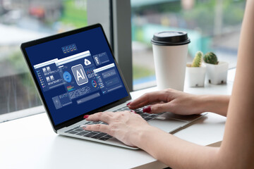 Generative AI virtual assistant tools for prompt engineer and user for ease of engage artificial intelligence AI technology help people to work with generative AI functions by prompting the AI brisk
