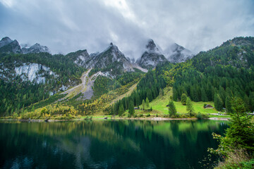 Beautiful Alpine lake Gosausee in Austria