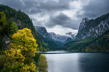 Beautiful Alpine lake Gosausee in Austria