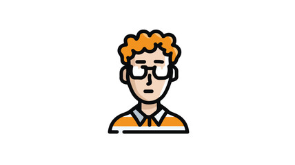 Obraz premium Professional Line Icon of Isolated Head Vector with Outline