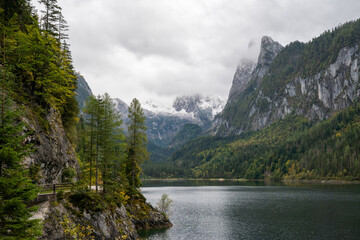 Beautiful Alpine lake Gosausee in Austria