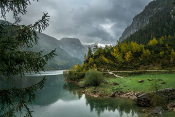 Beautiful Alpine lake Gosausee in Austria