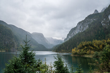 Beautiful Alpine lake Gosausee in Austria