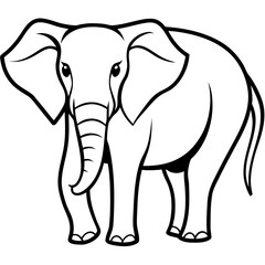 Fototapeta premium Elephant silhouette vector icon