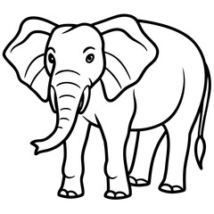 Fototapeta premium Elephant silhouette vector icon