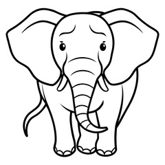 Naklejka premium Elephant silhouette vector icon