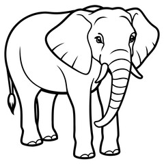 Fototapeta premium Elephant silhouette vector icon