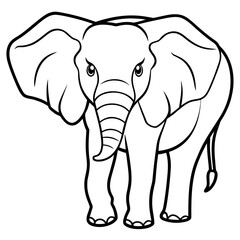 Naklejka premium Elephant silhouette vector icon