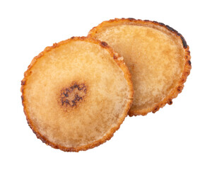 Traditional bengali sweet malpua pitha isolated on transparent background