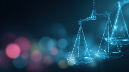 Ethical Technology Design With Digital Balance Shapes and a Modern Abstract Background