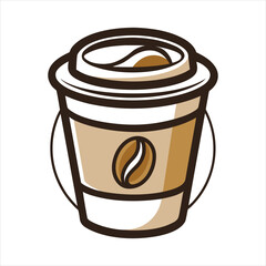 Cafe Coffee Cup Sketch Logo