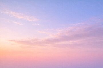 Obraz premium Pastel Sunset Sky Gradient with Soft Clouds – Minimal Abstract Background for Wellness, Branding and Editorial Design