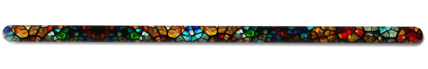 Colorful stained glass border