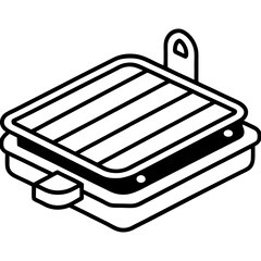 Flat Griddle Cooking Pan Vector