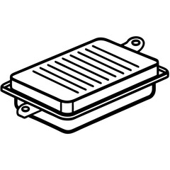 Flat Griddle Cooking Pan Vector