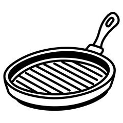 Flat Griddle Cooking Pan Vector