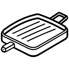 Flat Griddle Cooking Pan Vector
