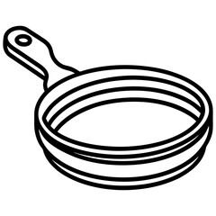 Flat Griddle Cooking Pan Vector