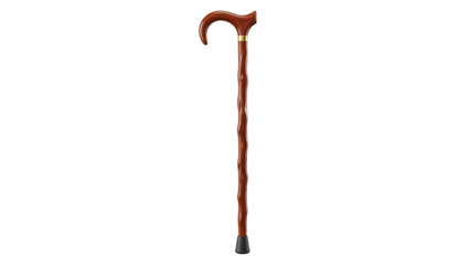 Walking Cane with Curved Handle Wooden Walking Stick in Classic Style