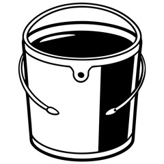 Flat Paint Bucket Illustration