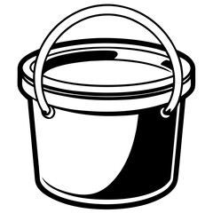 Flat Paint Bucket Illustration