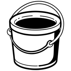 Flat Paint Bucket Illustration
