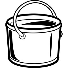 Flat Paint Bucket Illustration