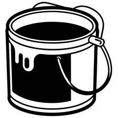 Flat Paint Bucket Illustration