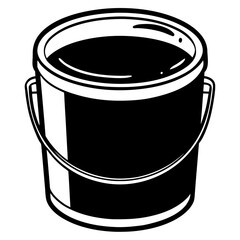 Flat Paint Bucket Illustration