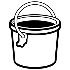 Flat Paint Bucket Illustration