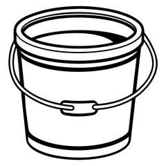 Flat Paint Bucket Illustration