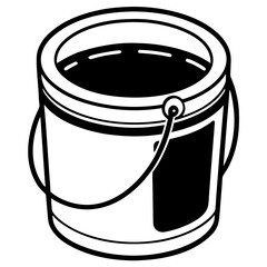 Flat Paint Bucket Illustration