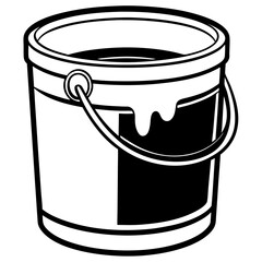 Flat Paint Bucket Illustration