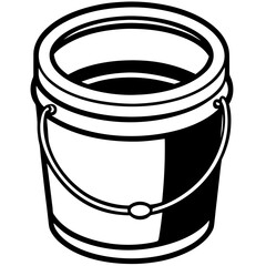 Flat Paint Bucket Illustration