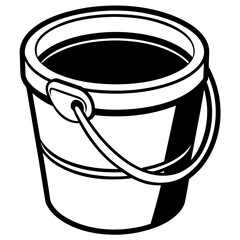 Flat Paint Bucket Illustration