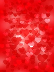 Vibrant red hearts background