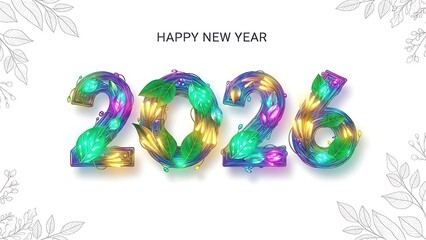 Sustainable Future 2026 New Year Botanical Design