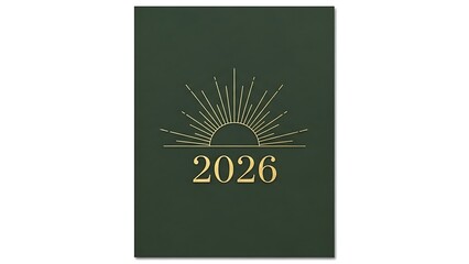Elegant 2026 New Year Gold Foil Minimalist Card