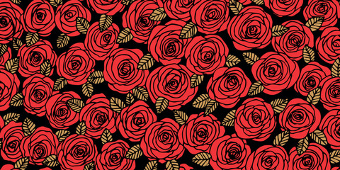 Summer background with roses flowers. Nature concept design. Modern floral composition. Vector illustration for poster, invitation, greeting card. Botanical style roses frame. Copy space.