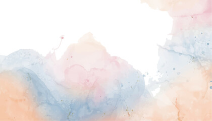 Pastel Peach Pink Blue Watercolor Background for Dreamy and Elegant Design Projects
