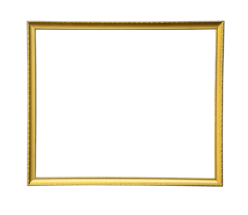 Golden ornate picture frame creating elegant border