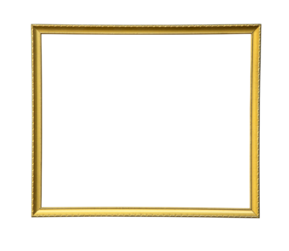 Golden ornate picture frame creating elegant border - Powered by Adobe