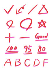 Scoring Mark In 3d Red Pen