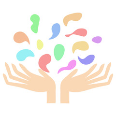 Obraz premium Human gesture expressing artistic freedom