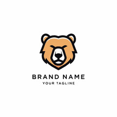Vector Bear Logo Design Template Illustration.