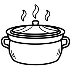 Hot Pot Silhouette Vector