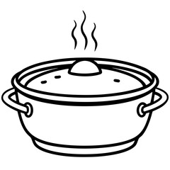 Hot Pot Silhouette Vector