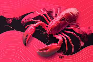 Scorpio Zodiac Pop Art Background with Colorful Bull Symbol